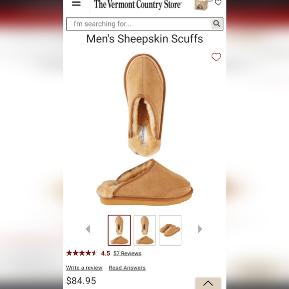 Other - VCS Men's Sheepskin Scuffs *